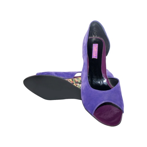 Fiorella Purple Peep Toes