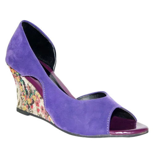 Fiorella Purple Peep Toes