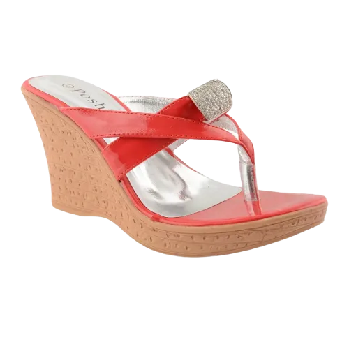 New Ladies High Wedge Heel Toe Thong Diamante Flip Flop Sandals
